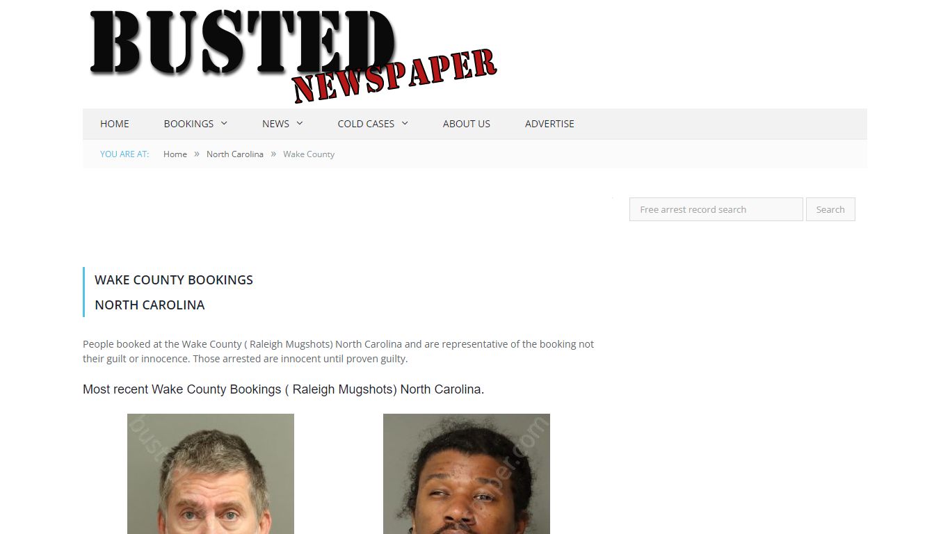 Wake County, NC ( Raleigh NC ) Mugshots - BUSTEDNEWSPAPER.COM
