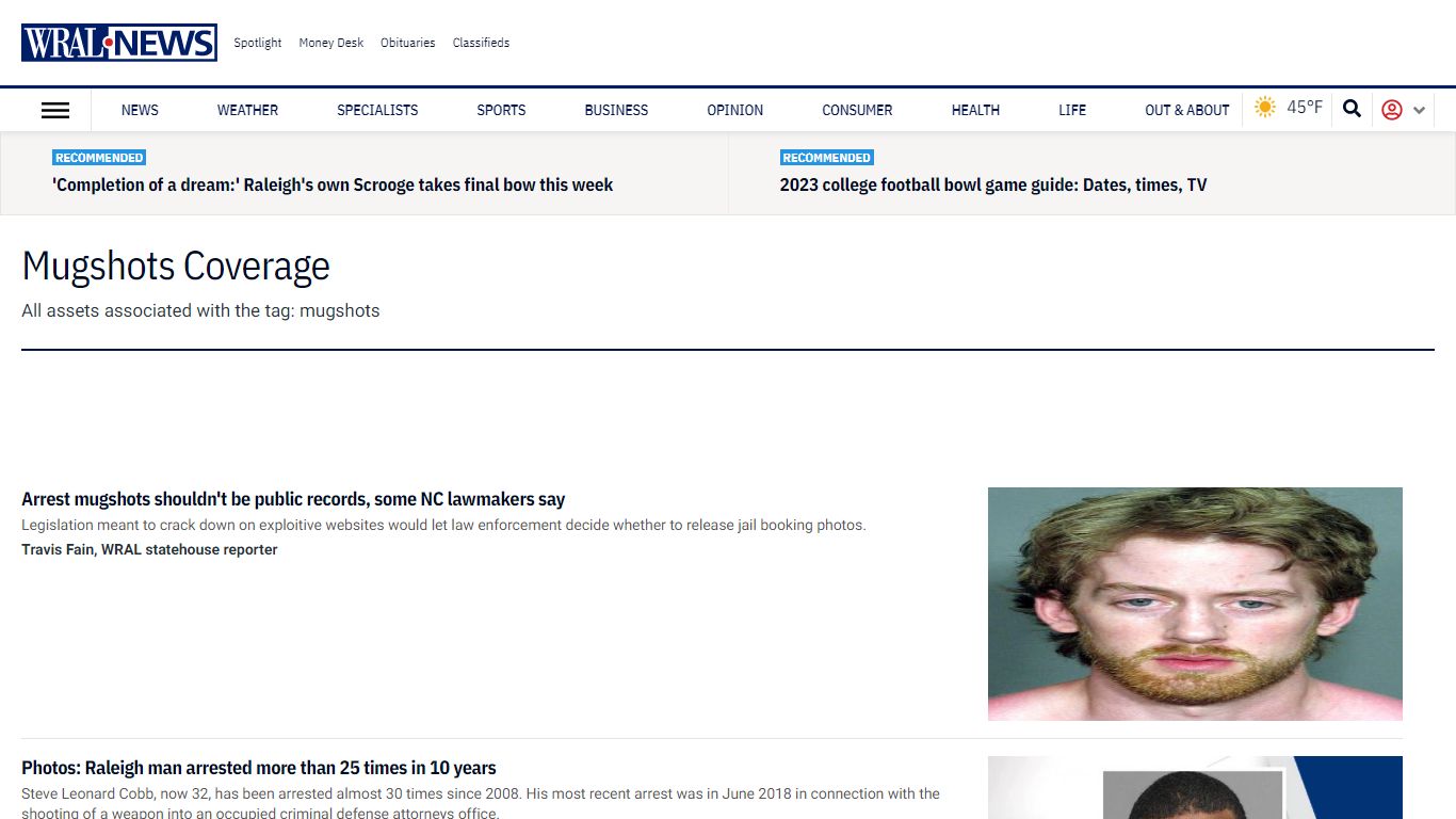 Mugshots Coverage - WRAL
